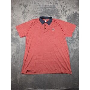 UNRL Polo Shirt Mens 2XL Red Camo Golf Barstool Sports Performance Stretch